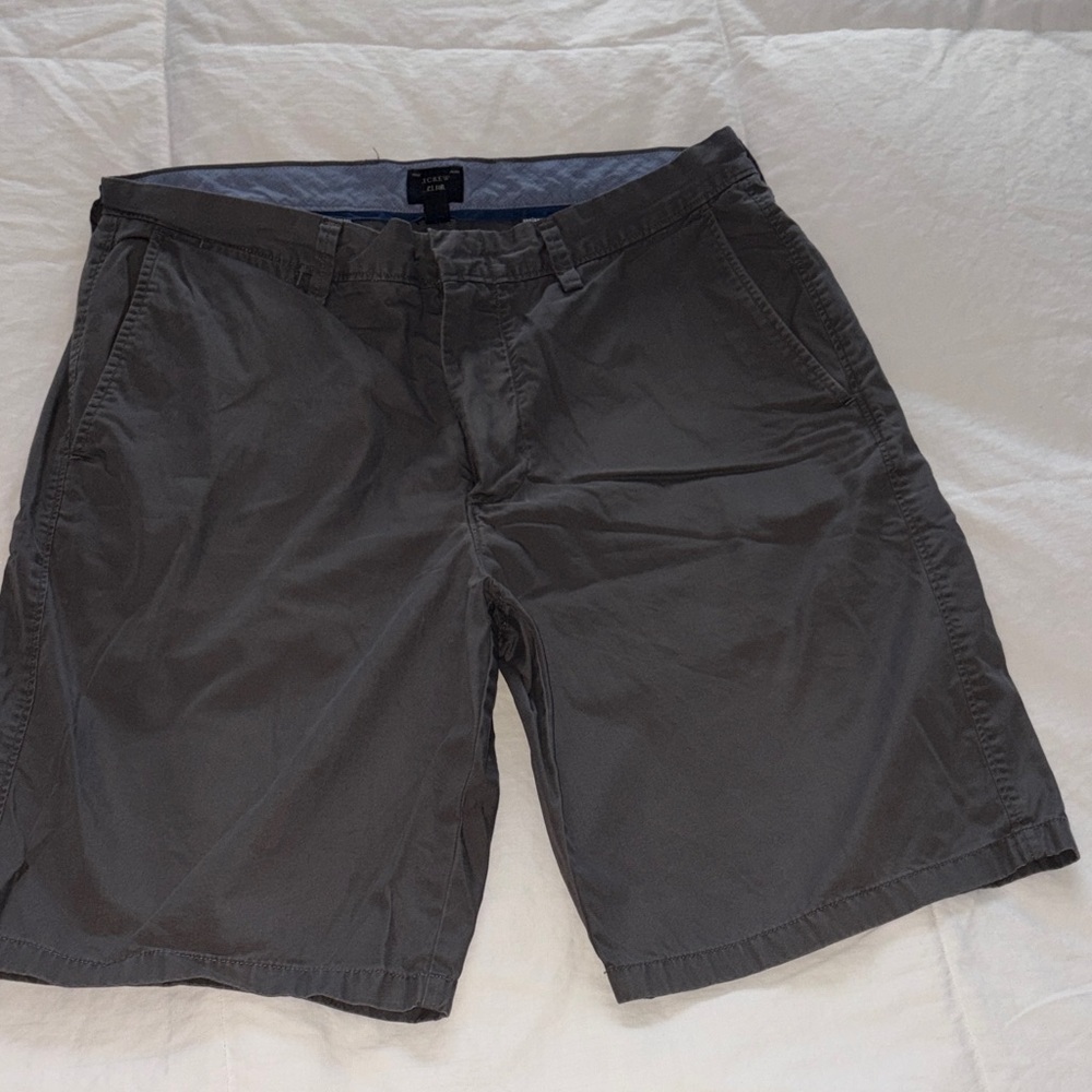J. Crew Charcoal Flat Front Shorts